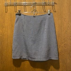 Brandy Melville Blue and White Plaid Gingham Skirt